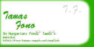 tamas fono business card